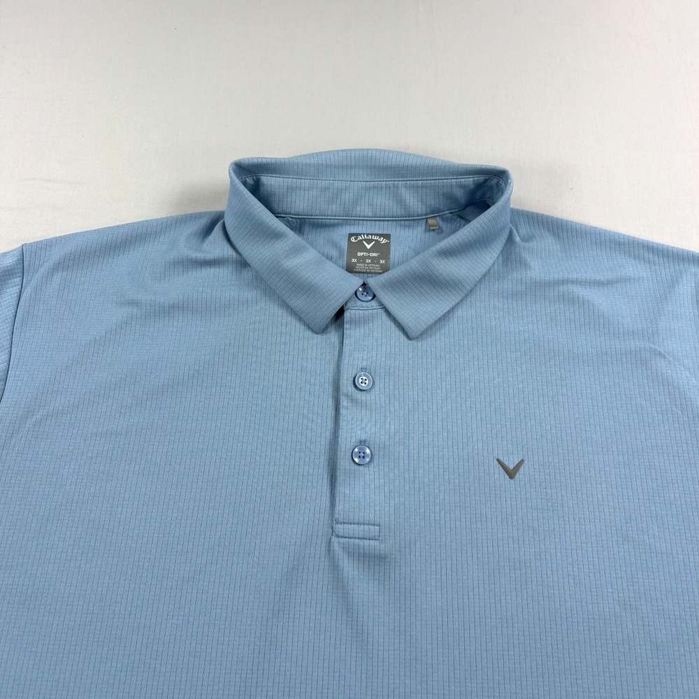 Callaway Golf Polo Shirt Mens 3XL Blue Swing Tech Performance Stretch Wicking